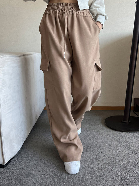 Riapi West Banding Whied Fit Cargo Pants