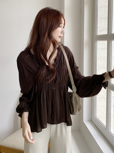 frilly banding blouse 