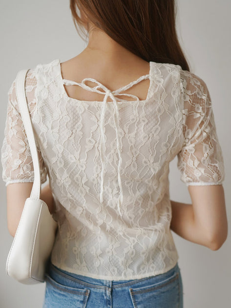 Karomi see-through lace blouse 