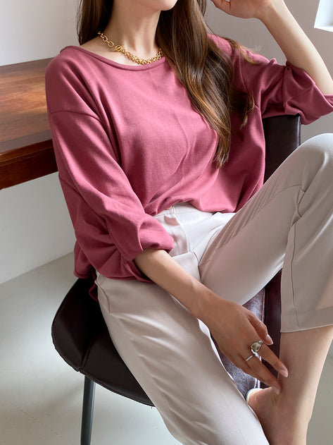 Brunis Loose Fit Sleeve Twisted Blouse 