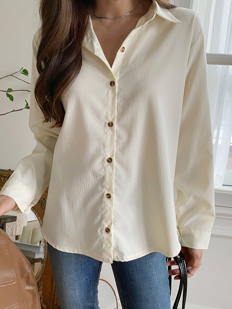 Monenur Daily Collar Long Sleeve Shirt 