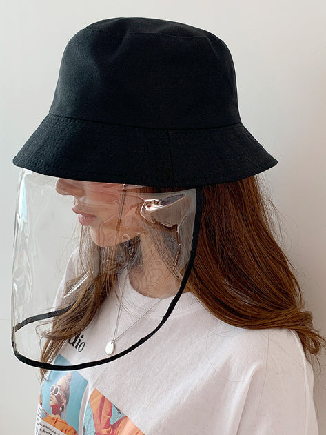透明PVC顔面保護防疫帽子