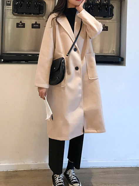 committed single long coat