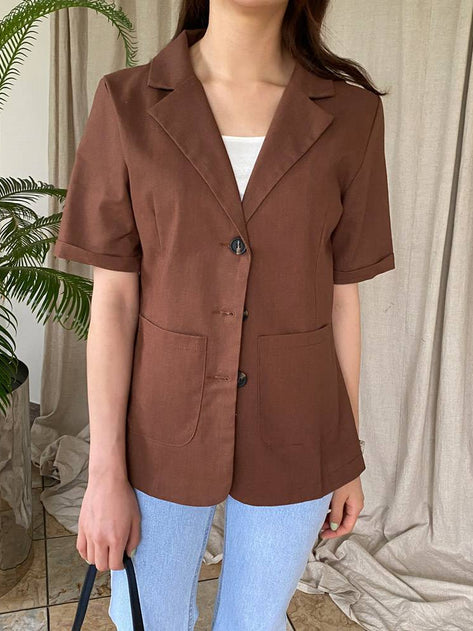 Lavert linen short-sleeved jacket 