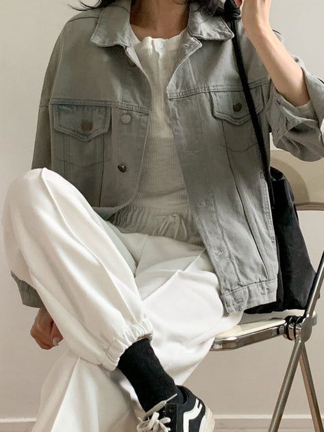 Kilbo Gray Pocket Cotton Jacket 