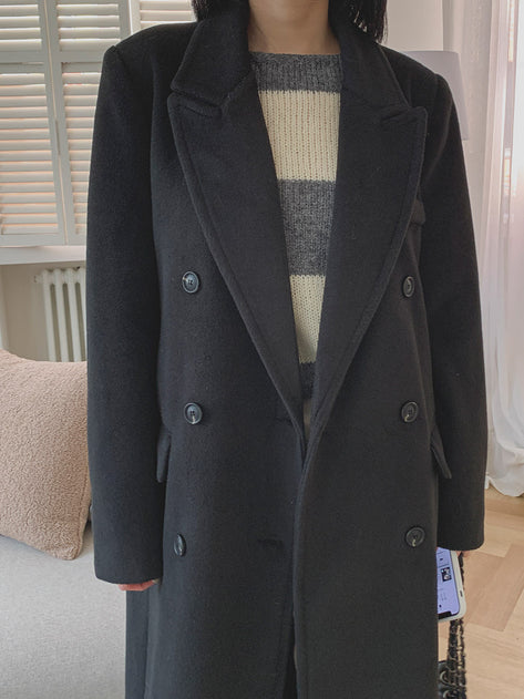 Philo double color long coat 