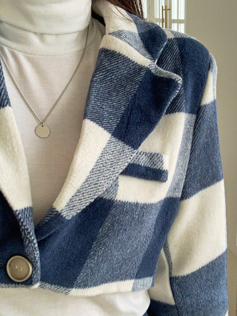 Lelladon Wool Crop Long Sleeve Jacket 