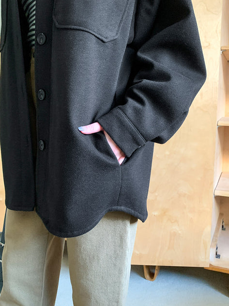 Nurerfan Boxy Pocket Color Long Sleeve Jacket