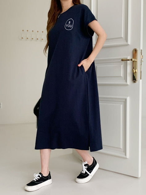 The Perinboxy Embroidery Pocket Long Dress without Sleeve