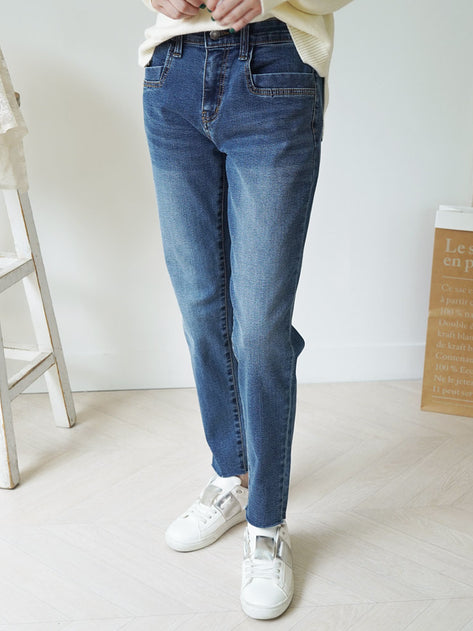 PT3958K98-Pocket Denim Straight Jeans