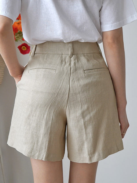 PT4901K04-ramin linen short pants 