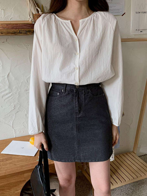 Lipenin cotton mini skirt 