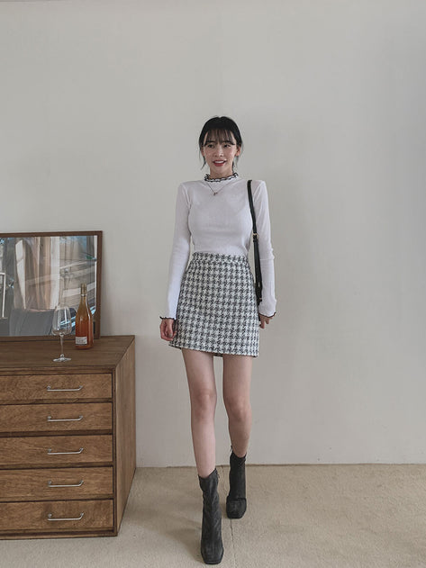 Shaio Tweed Miniskirt 