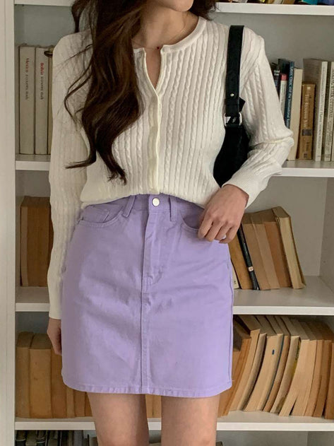 Belinda Basic Cotton Miniskirt