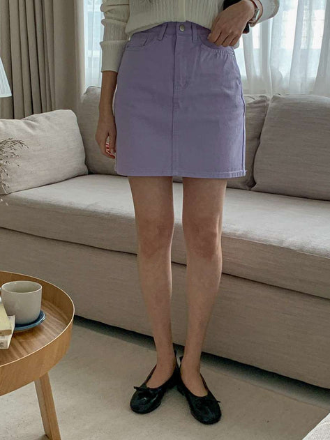 Belinda Basic Cotton Miniskirt