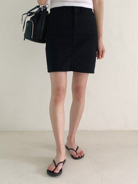 Raften medium banding basic mini skirt