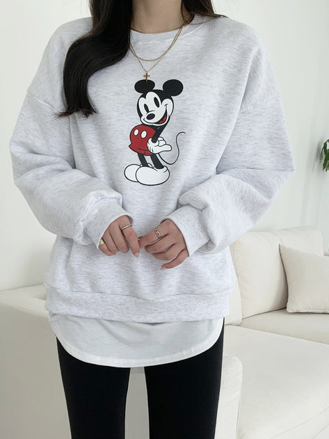 (Disney genuine product) Noab Mickey brushed one-on-one T-shirt 